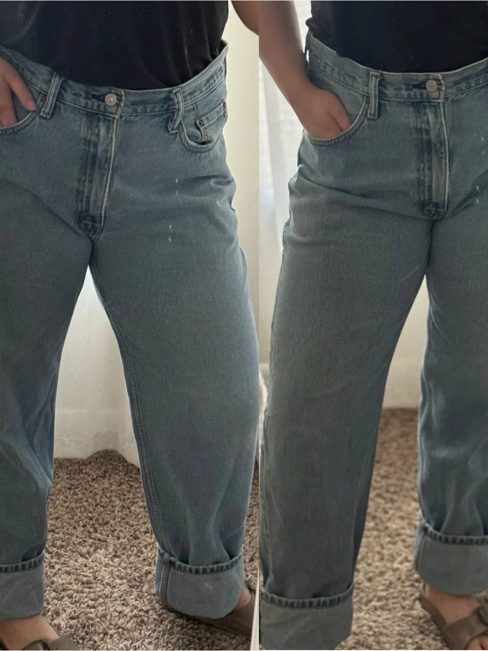 Levi's Women’s/Men's Light Blue Relaxed Straight Jeans